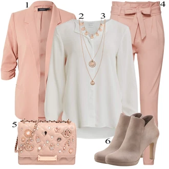 outfit mit Bež VERO MODA "Zimska oblačila"