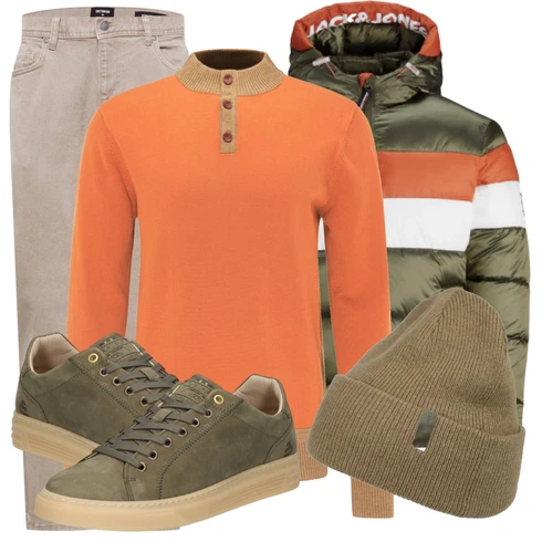 Orange Strickjacke kombinieren