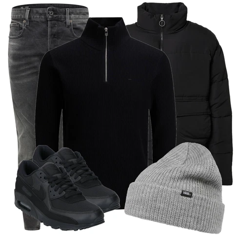 Schwarz Strickjacke Jack & Jones kombinieren