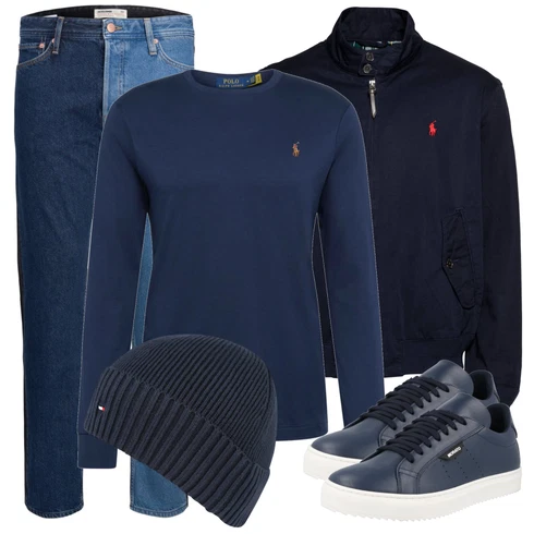 Schwarz Hoodie Sweatshirt Polo Ralph Lauren kombinieren