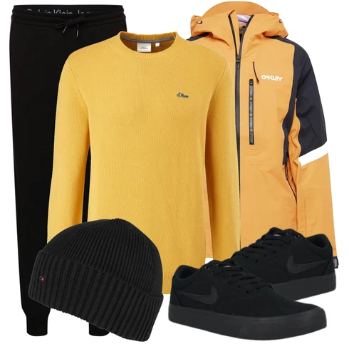 Orange SportJacke Oakley kombinieren