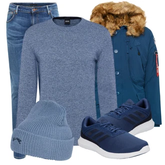 Winter Outfits mit Türkis/Blau Hut BILLABONG "Praktischer Look"
