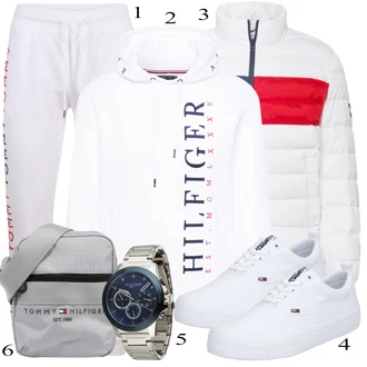 outfit mit Siva/Bela Čevlj Superga Tommy Jeans "Vsakdanja oblačila"