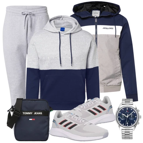 Grau Hose DAN FOX APPAREL kombinieren