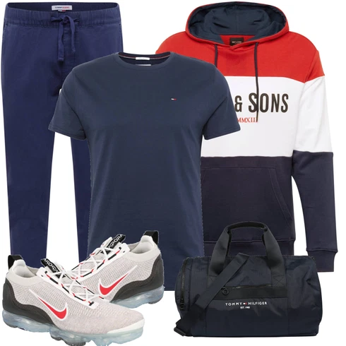 Grau Schuh Sneaker Nike Sportswear kombinieren