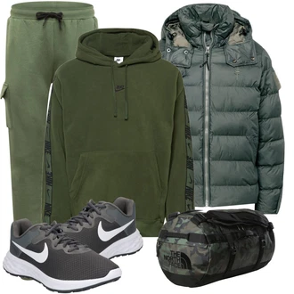 Outfit mit Schwarz SchulterTasche The North Face "Sportliches Outfit"