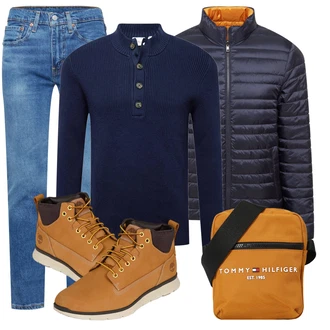 outfit mit Rjava Škorenj Timberland "Praktičen videz"