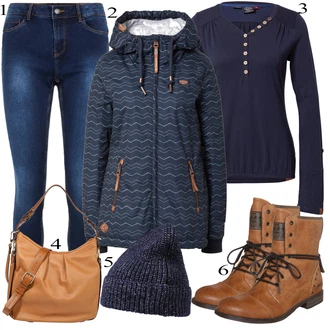 Outfit s Černá Dlouhé Šaty/Dlouhý Zimní Kabát/Dlouhá tylová sukně/Tričko & Top Móda Pro Plnoštíhlé Ragwear "Praktický vzhled"