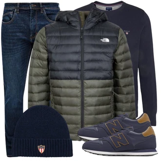 Outfit mit Schwarz Sneaker/Leder Sneaker New Balance "Winter Outfit"