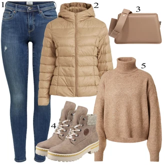 Outfit sa Zeleno Čizmica Rieker "Savršen za zimu"