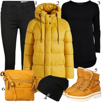 outfit mit Rumena Škorenj Tom Tailor "1"