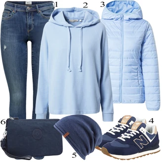 Outfit s Černá Teniska New Balance "Ulice Styl Outfit"