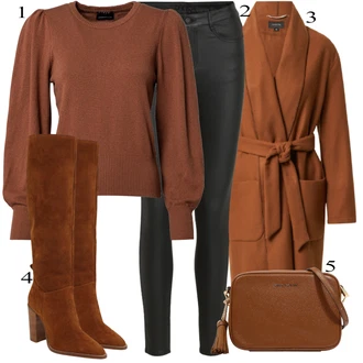 Outfit s Hnědá Comma "Elegantní vzhled"