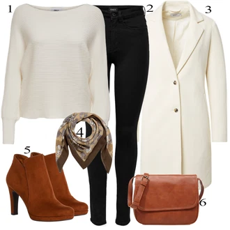 Outfit s Černá/Tmavě modrá Legíny s Podšívkou/Teplé Legíny/Kožená bunda/Neprůhledný Legíny/Sportovní Legína/Formovaná Legína/Bavlněné Legíny/Legíny s Rozparkem/Pletený Legín Only "Elegantní vzhled"