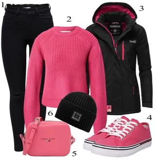 Outfit sa Siva Obuća Tenisica Tommy Jeans "Outfit za zimu"