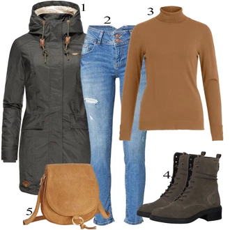 outfit mit Črna Škorenj Tamaris "Oblačila za pomlad"