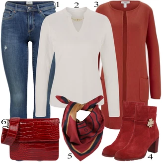 Outfit s Šedá Dlouhé Šaty/Dlouhá tylová sukně/Dlouhý Zimní Kabát/Dětská hračka Heine "Business Look pro dámy"
