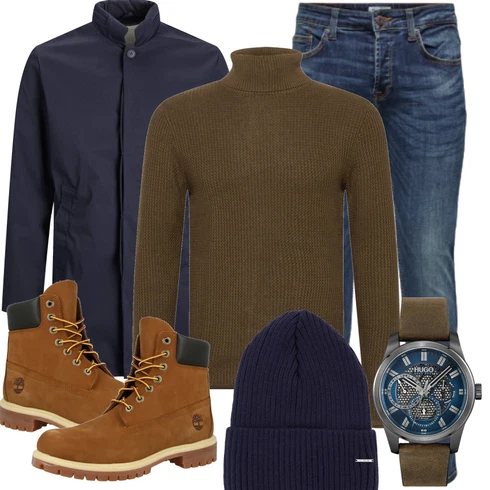 Rot/Orange/Braun Schuh Klassischer Stiefel/Schnürstiefelette/Wasserdichter Stiefel Timberland kombinieren