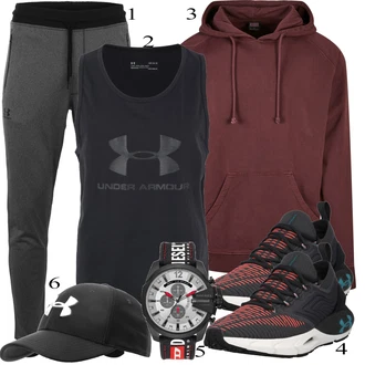 outfit mit Črna Under Armour, Črna Casual Majica Under Armour, Črna Superga Under Armour, Črna Klobuček Under Armour "Vsakdanja oblačila"