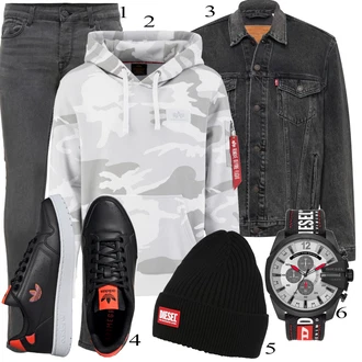 outfit mit Siva Pletenina Alpha Industries "Priložnostna oblačila"