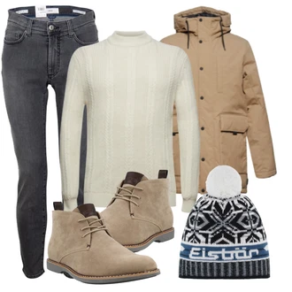 Outfit mit Grün Stiefel ESPRIT "Alltagsoutfit"