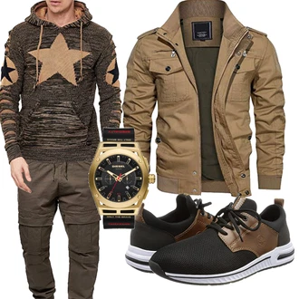 Frühlings Outfits Casual mit Schwarz Unkategorisiert R-Neal "Alltagsoutfit"Look: Moderne, Casual