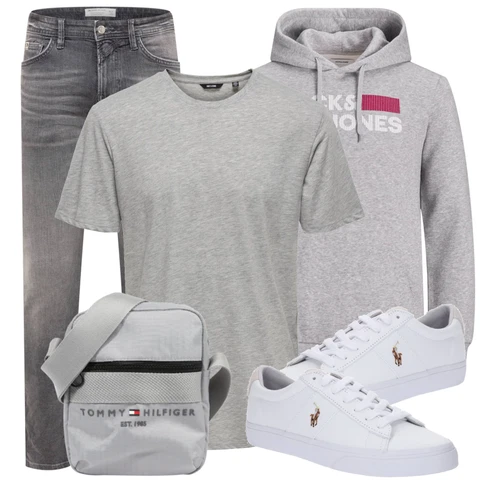 Grau/HellGrau T-Shirt & Top/Shirt/Klassische Länge/Laufschuhe für Männer/Funktions T-Shirt/Longshirt/Kurzarm T-Shirt/Sport-T-Shirt/Casual T-Shirt Only & Sons kombinieren