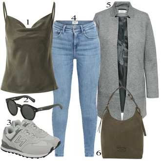 Mokri izgled Outfit sa Tamnozelena Majica I Top Veći Broj/Haljina Veći Broj/Bluza Veći Broj/Kupaći Kostim Za Veću Veličinu/Bluza i Tunika A Lot Less "Outfit za proljeće"Look: Babydoll, Seksi, Sveučilišna, Rad, Vatrogasici, Mokri izgled, 20-ih godina