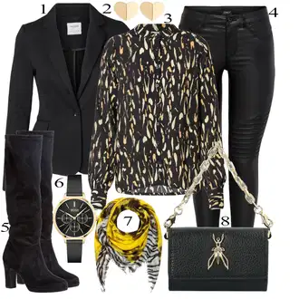 Outfit sa Crna Majica Mbym "Savršen za posao"