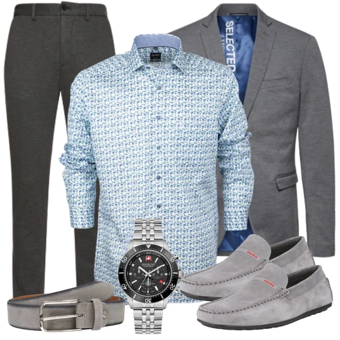 Grau Sommer Schuh Hugo kombinieren