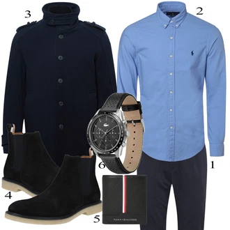 outfit mit Modra Poslovna Srajca Polo Ralph Lauren "Praktičen videz"