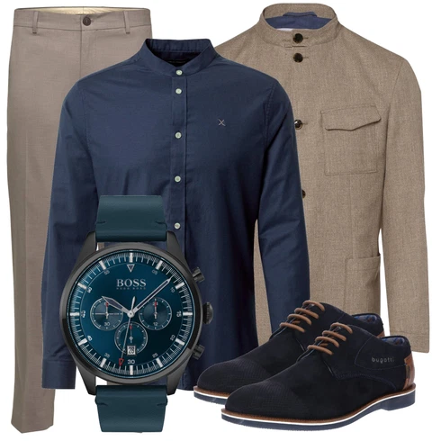 Dunkelblau Schnürer/Vintage Schnürschuh/Oxford Schuh/Schuh Ohne Schnürsenkel Bugatti kombinieren
