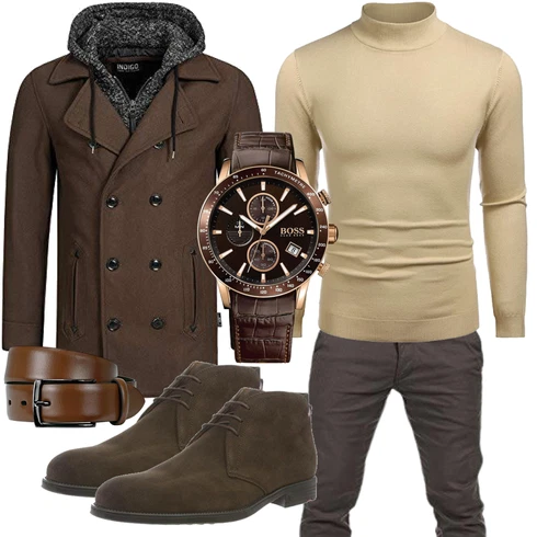 Blau Wintermantel/Winter Parka Indicode Jeans kombinieren