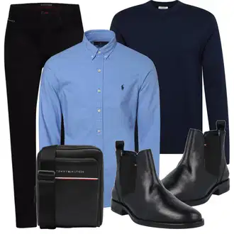 Outfit mit HellBlau/Blau Casual Hemd/Buntes Hemd/Bügelfreies Hemd/Hemdbluse/Jeanshemd/Businesshemd/Business Hemd Polo Ralph Lauren "Business Outfits"