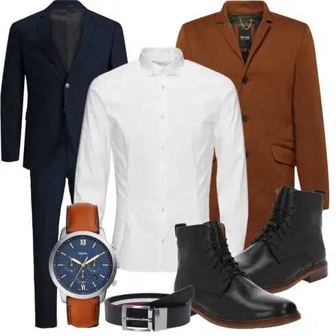 Hellblau/Dunkelblau/Blau Anzug/Kostüm/HosenAnzug/Modern HosenAnzug/HosenAnzug Hochzeit/Festlicher HosenAnzug/Eleganter HosenAnzug Jack & Jones kombinieren