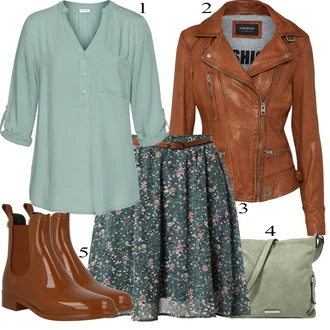 Outfit sa Gumena Čizma LEMON JELLY "Šareni proljetni outfit"