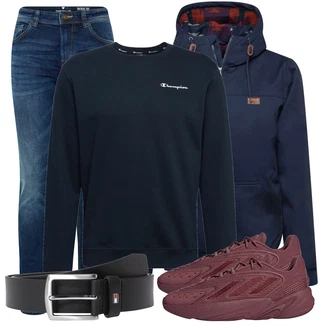 90er Outfit mit Blau/Dunkelblau/Hellblau Hose Große Größe/Winterjacke/Straight Leg Jean/Sportschuhe/Regular-Fit Jeans/Thermojeans/Cropped Jeans/Girlfriend Jeans/Herren Lederjacke/Formelles Hemd/Damen 7/8-Länge Jeans/Dad Jeans/Slim Fit Jeans/Vintage Jeans/Schlupfjeans Tom Tailor "Cool für die Freizeit"Look: Uni, Classic, Retro, Premium, 90er, Schlichte, Vintage, Coole