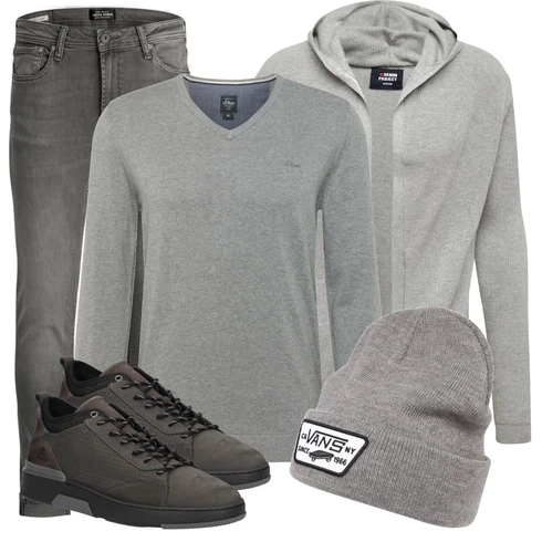 Grau/Hellgrau/Dunkelgrau Lederjacke/Thermojeans/Slim Fit Jeans/Leder Schuhe/Damen 7/8-Länge Jeans/Jeans mit Schlitz/Knöchelstiefel/Cropped Jeans/Tapered-Jeans/Push up Jeans/Winterjacke Jack & Jones kombinieren mit Grau/Hellgrau/Dunkelgrau Lederjacke/Thermojeans/Slim Fit Jeans/Leder Schuhe/Damen 7/8-Länge Jeans/Jeans mit Schlitz/Knöchelstiefel/Cropped Jeans/Tapered-Jeans/Push up Jeans/Winterjacke Jack & Jones