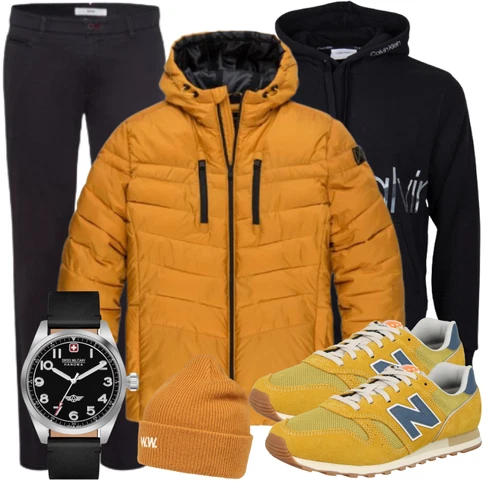 Gelb Schuh Sneaker/Leder Sneaker New Balance kombinieren