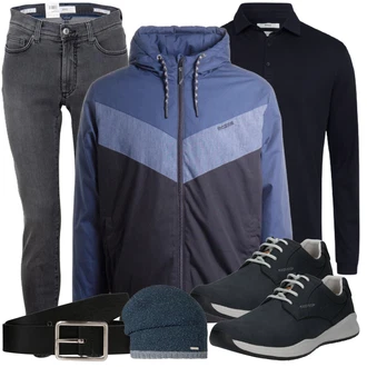 Outfit mit Schwarz Jeans Brax "Cooles Outfit"