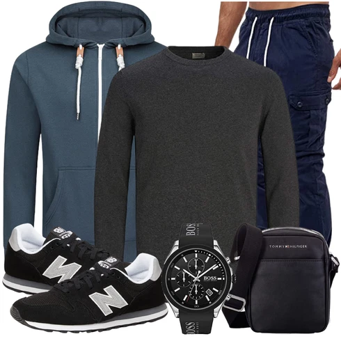 Blau Schuh Boss kombinieren