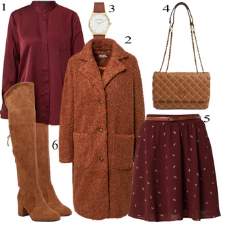 Zimske Outfiti mit Rdeča/Črna Krilo About You "Priložnostna oblačila"
