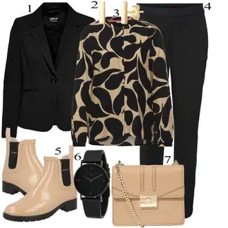 Outfit s Černá Halenka & Tunika Street One "Elegantní vzhled"