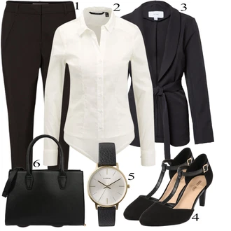 Bombaž outfit mit Krem/Bela Srajca/Bluzasti Body/Slim Fit Bluza VERO MODA "Oblačila za pomlad"