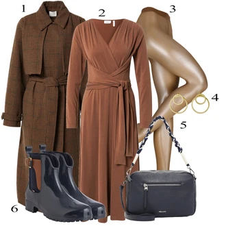outfit mit Rjava/Rdeča Obleka S.Oliver Black Label "Priložnostna oblačila"
