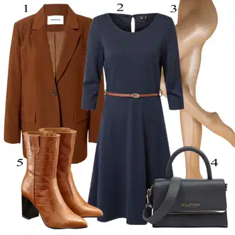 Zimske Outfiti mit Rjava Obleka Modström "Priložnostna oblačila"