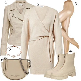 Kratka outfit mit Bež/Khaki/Rjava Plašč/Jakna Only "Priložnostna oblačila"