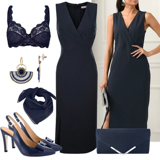 Outfit s Černá Šál MONA "Elegantní vzhled"