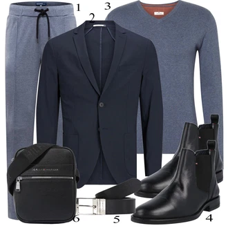 outfit mit Črna Škorenj Tommy Hilfiger "Vsakdanja oblačila"