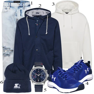 outfit mit Siva Kavbojke Pegador "Vsakdanja oblačila"